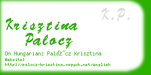 krisztina palocz business card